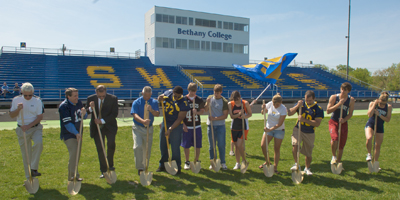 Bethany and Smoky Valley leaders, along with student-athletes from both schools, helped break ground.
