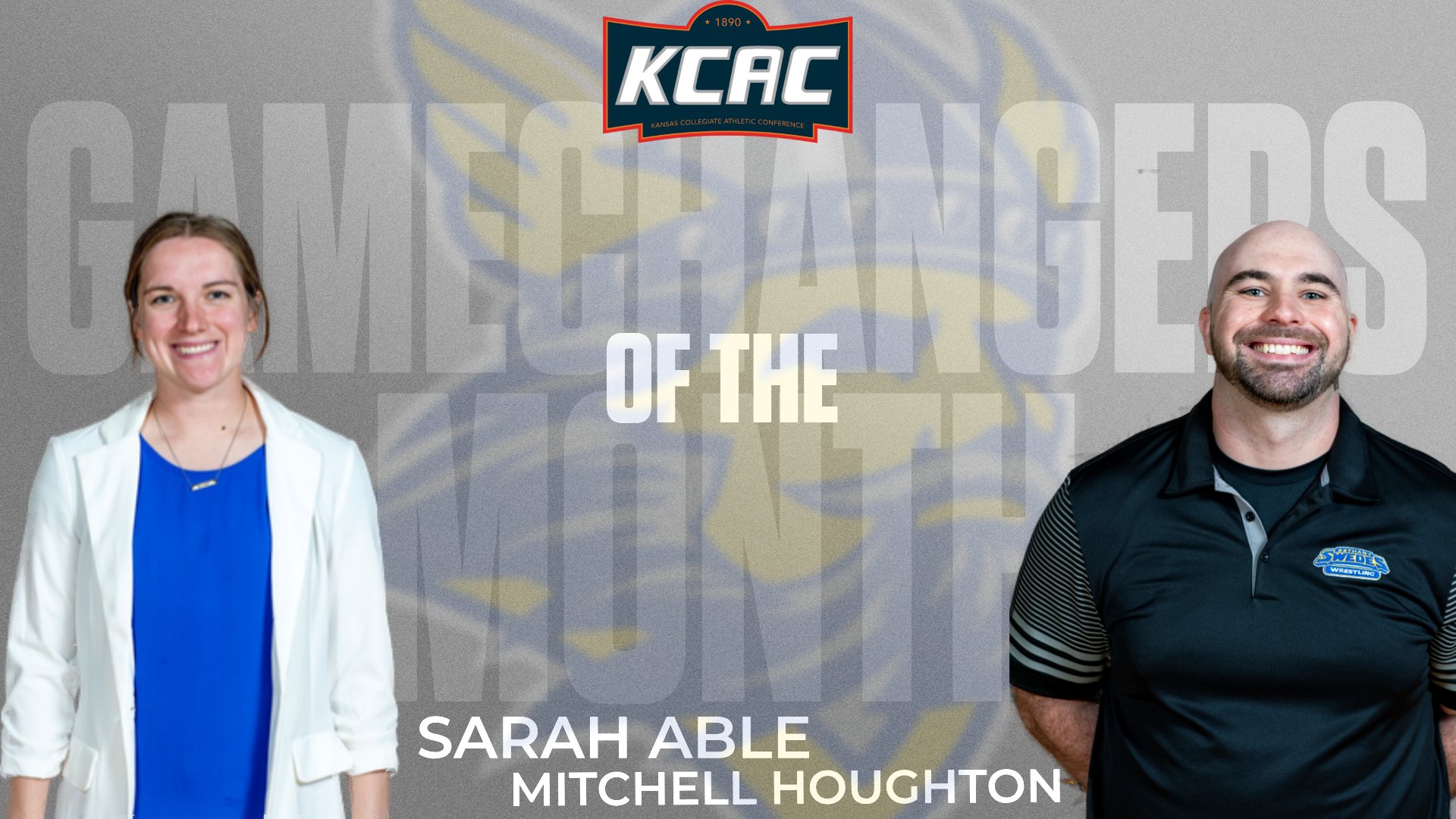 ABLE, HOUGHTON EARN KCAC GAMECHANGERS OF THE MONTH FOR SEPTEMBER