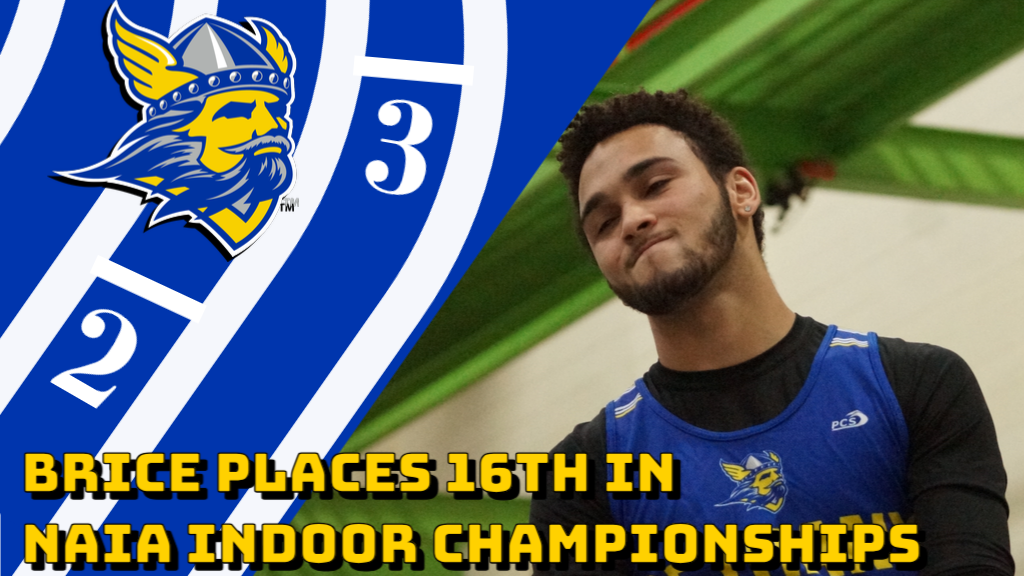 BRICE PLACES 16TH IN NAIA INDOOR CHAMPIONSHIPS