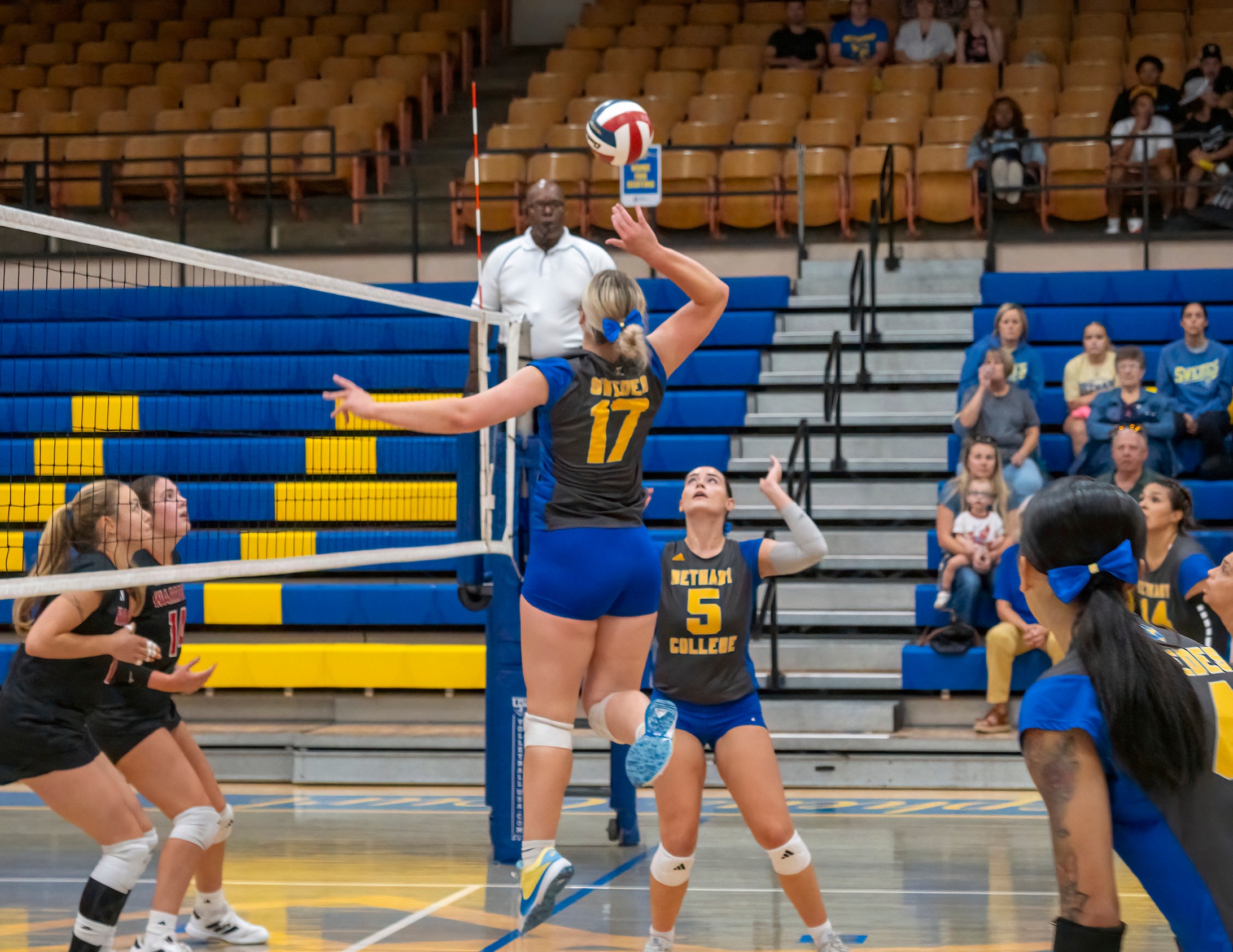 SPIRES STUN SWEDES IN FIVE SET MATCH